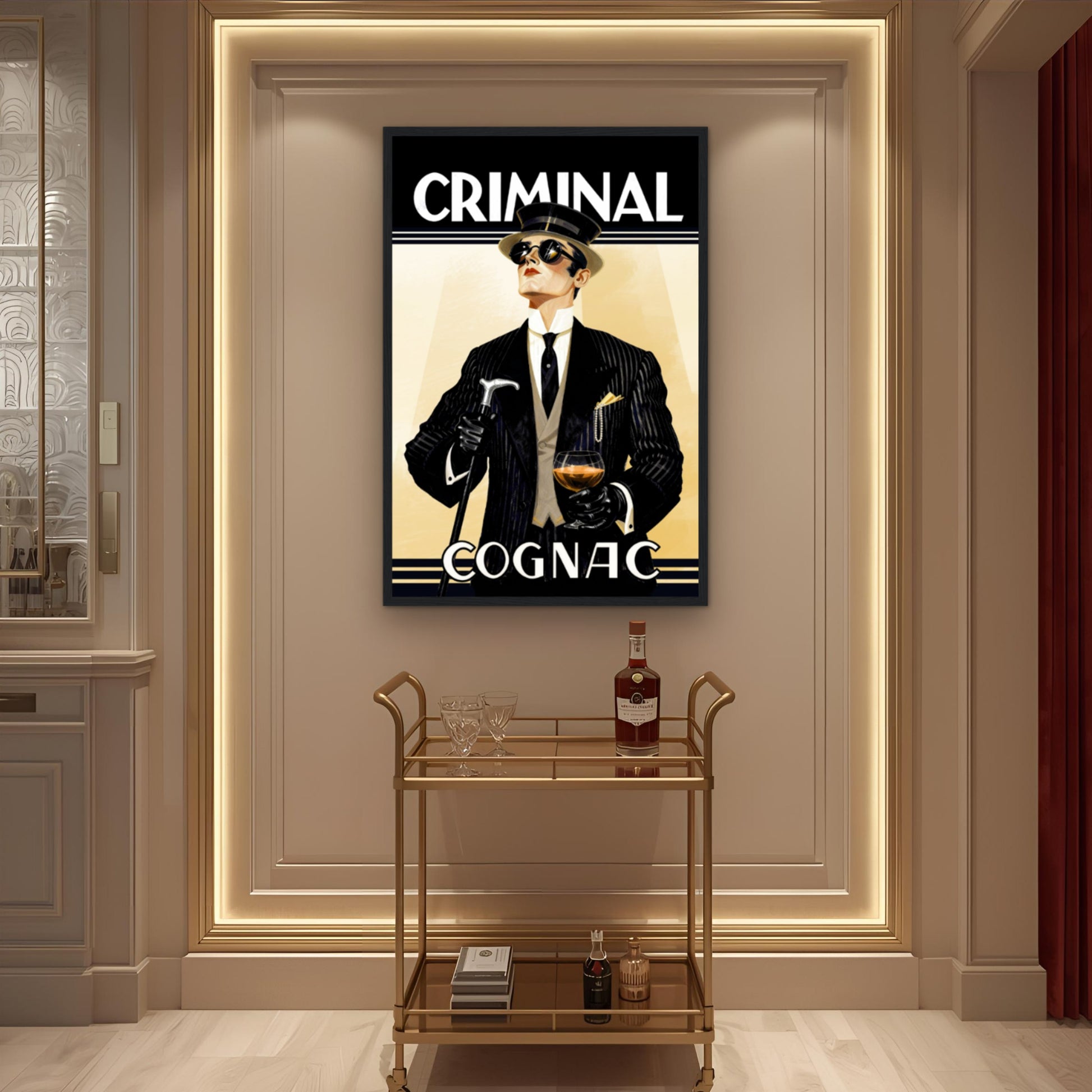 Criminal Cognac 1920s Art Deco Print
