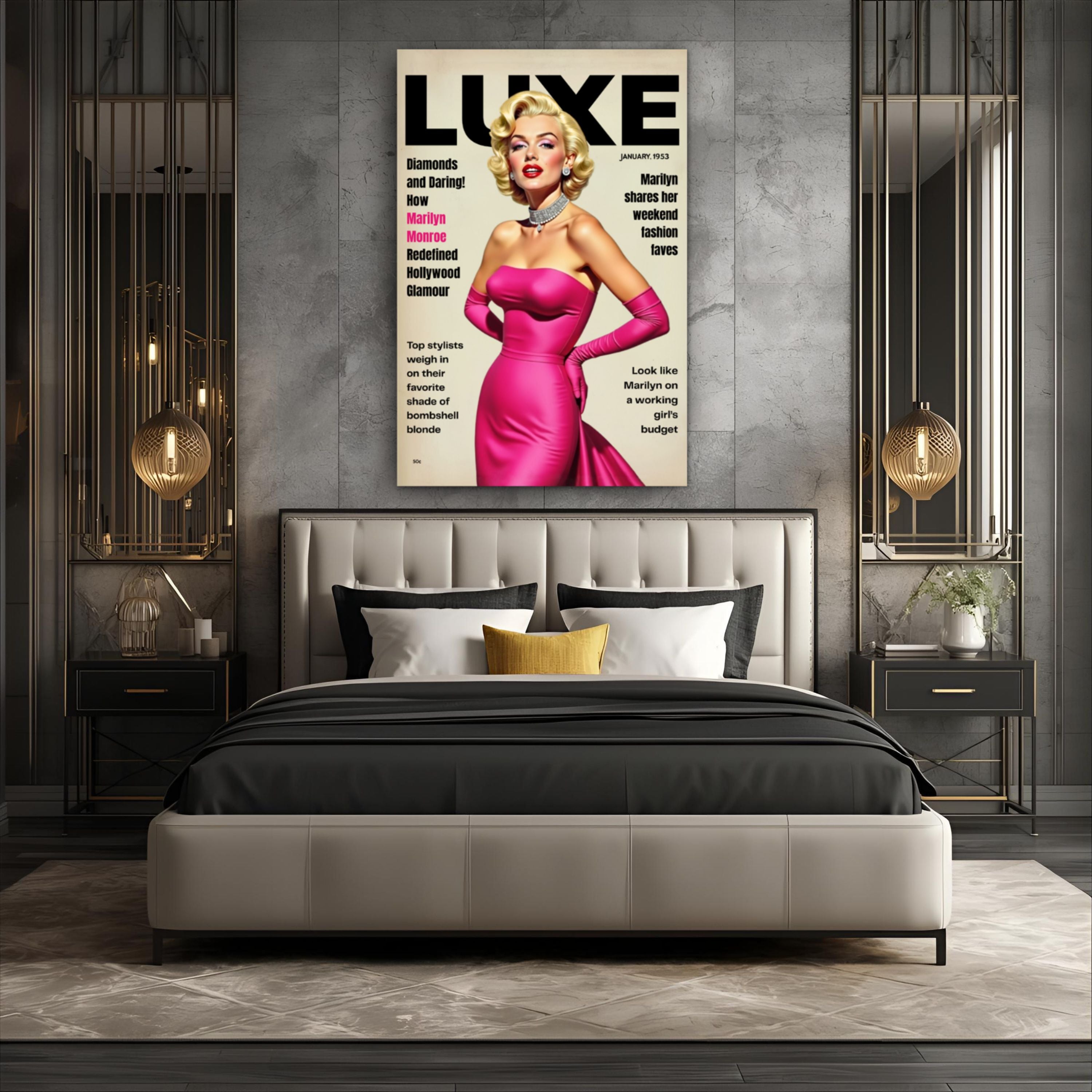Marilyn Monroe Old Hollywood Art Print | Retro Fashion Wall Decor