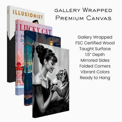 Audrey Hepburn Tiger Cub Art Print No Frame 30x45 cm 12x18″ Premium Matte Paper Poster