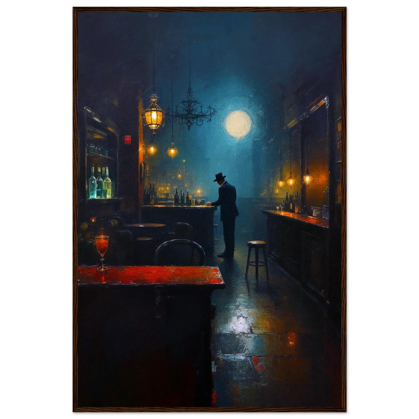 Speakeasy Bootleg Prohibition Bar Art Print 60x90 cm 24x36″ Sleek Acrylic Print No Frame