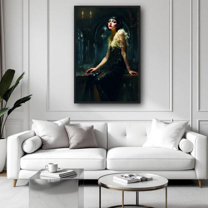 Speakeasy 1920s Elegant Flapper Art Print