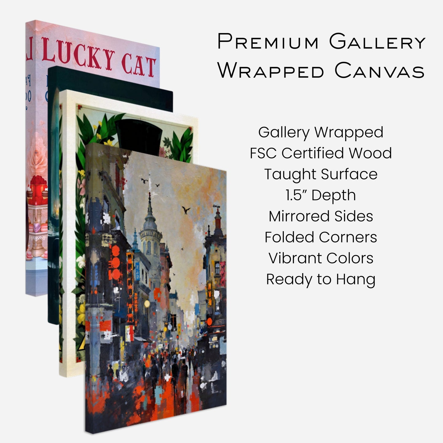 Gothic City Street Art Print - European Cityscape