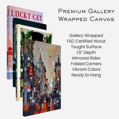 Gothic City Street Art Print - European Cityscape