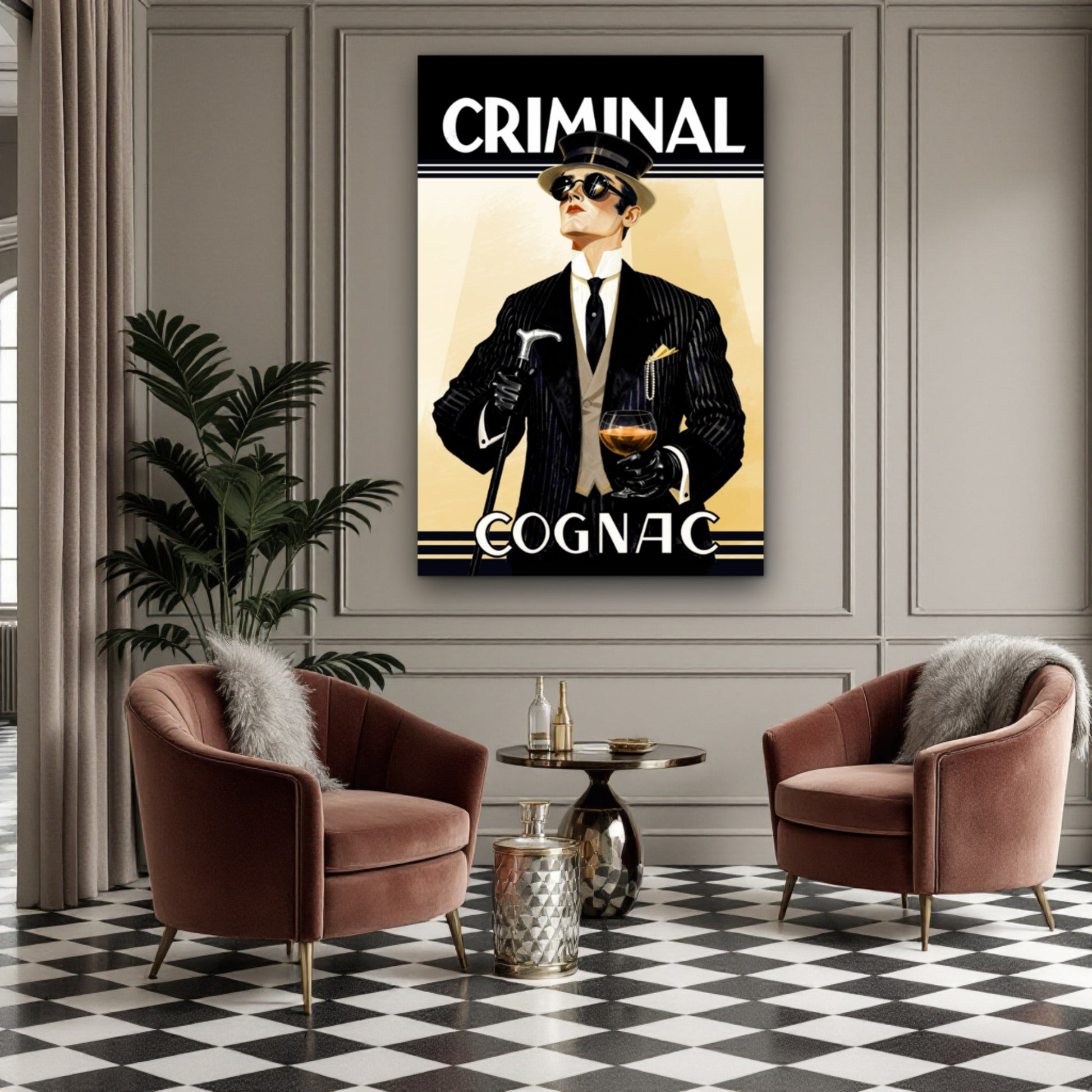 Criminal Cognac 1920s Art Deco Print