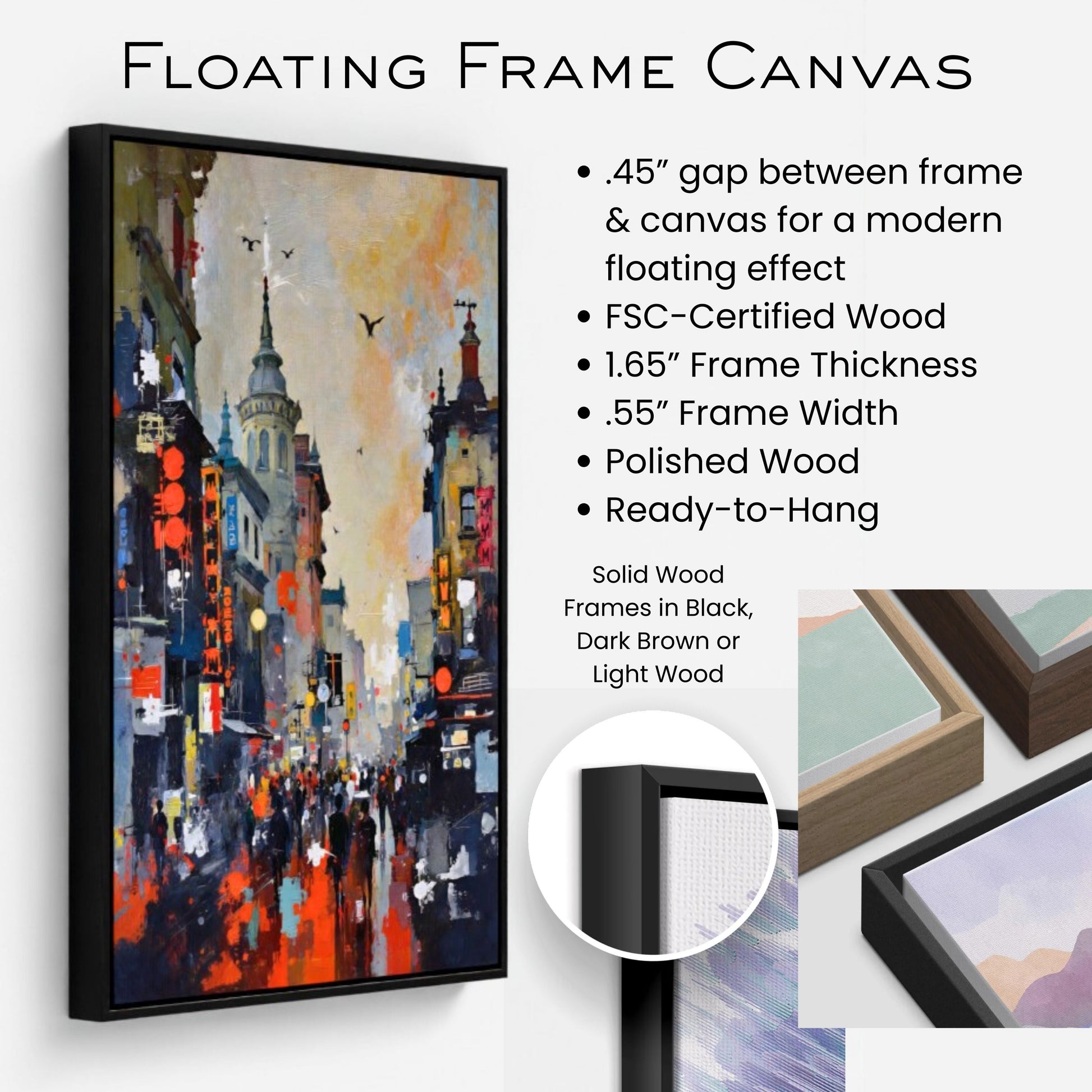 Gothic City Street Art Print - European Cityscape