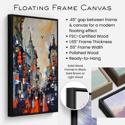 Gothic City Street Art Print - European Cityscape