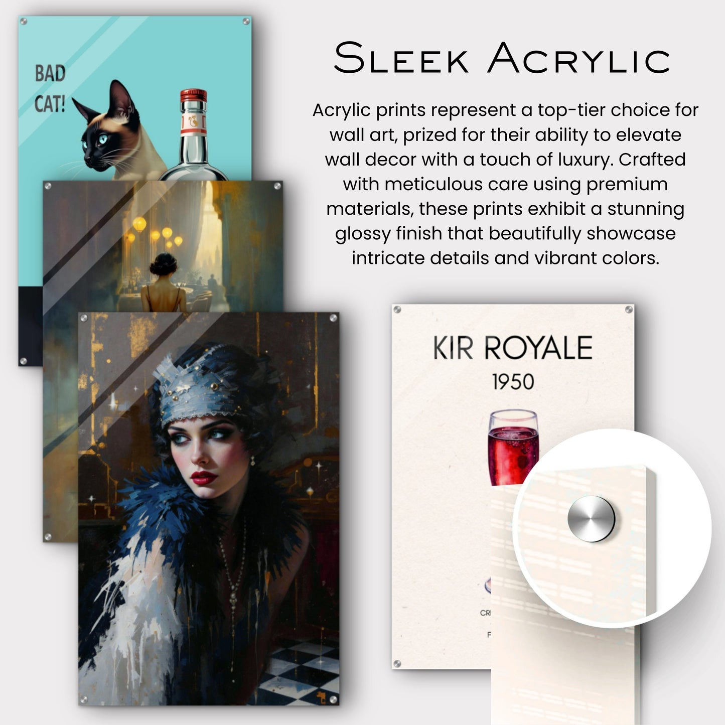 1920s Gatsby Flapper Painting Art Print - Speakeasy Prohibition Wall Decor