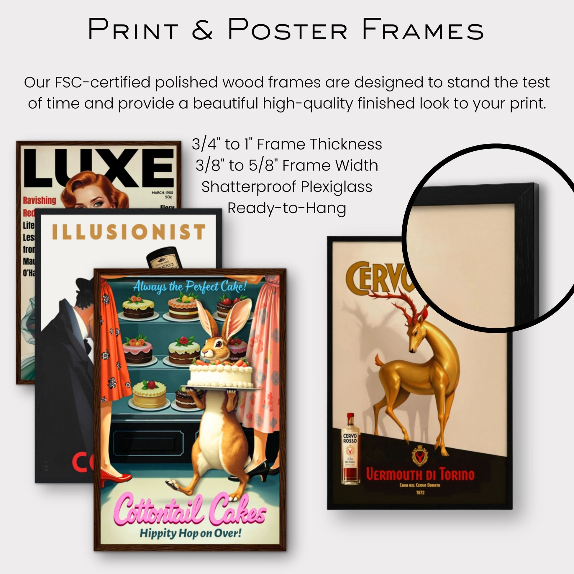 Cottontail Cakes 1950s Rabbit Art Print