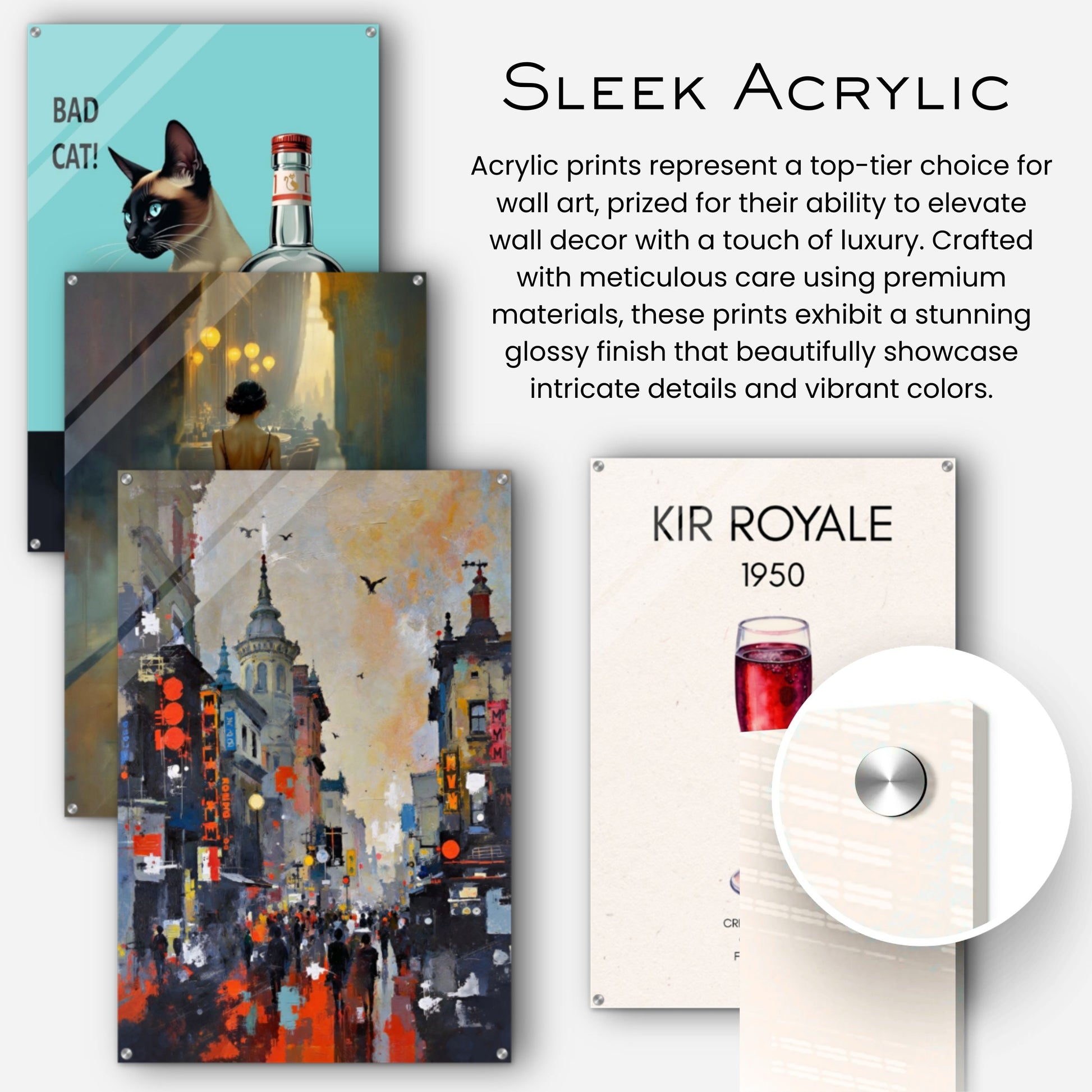 Gothic City Street Art Print - European Cityscape