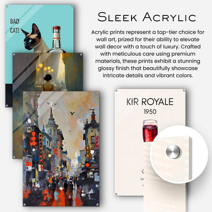 Gothic City Street Art Print - European Cityscape