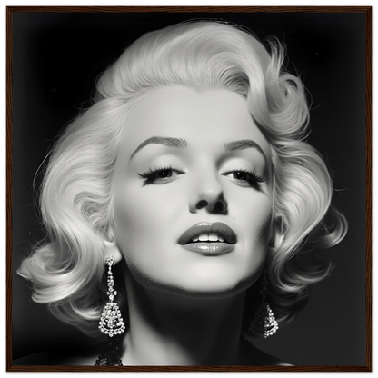 Marilynn Monroe Art Print Dark Brown Wood Frame 70x70 cm 28x28″ Museum-Quality Matte Paper Wooden Framed Poster