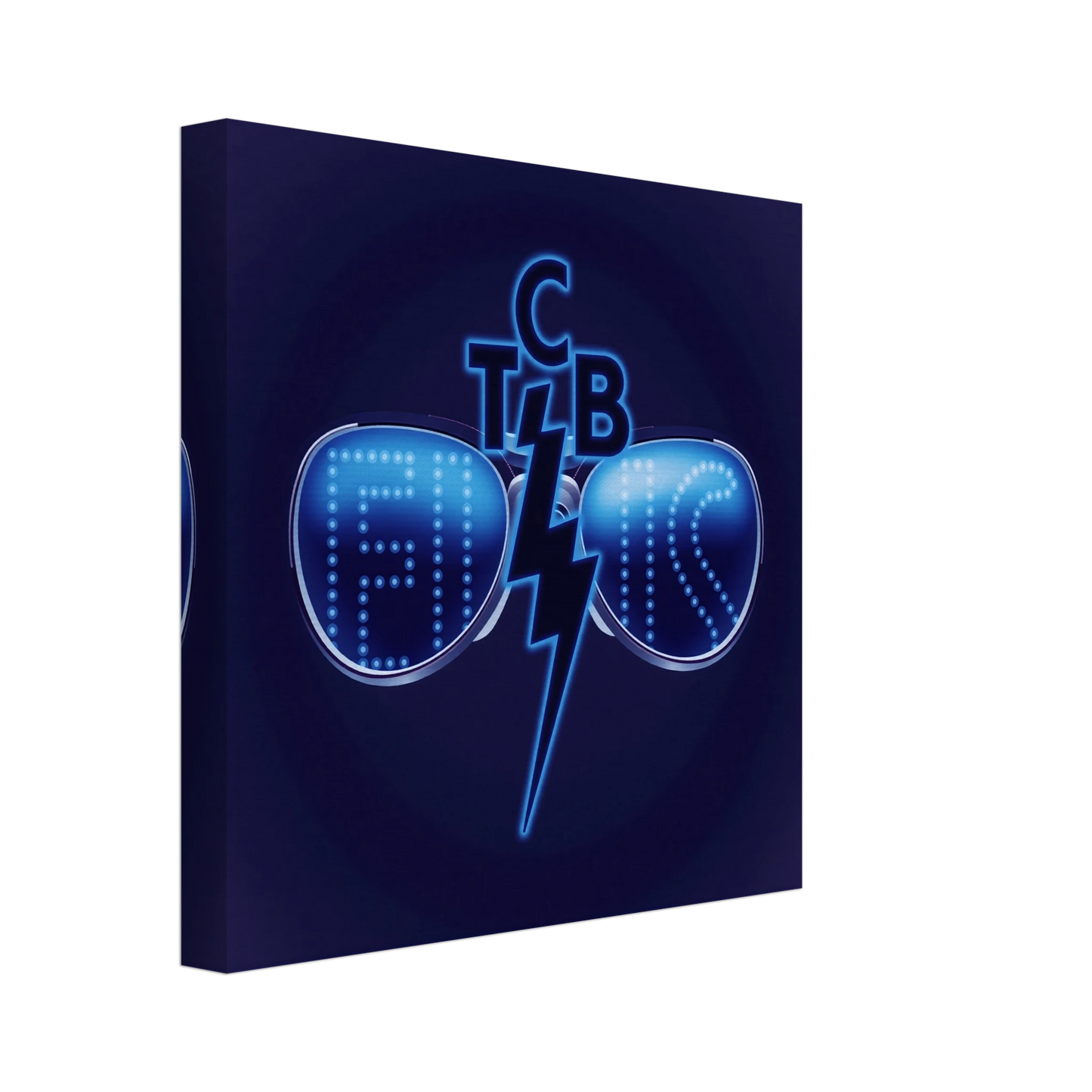 Elvis Presley TCB Sunglasses Art Print 30x30 cm 12x12″ Gallery Wrapped Canvas