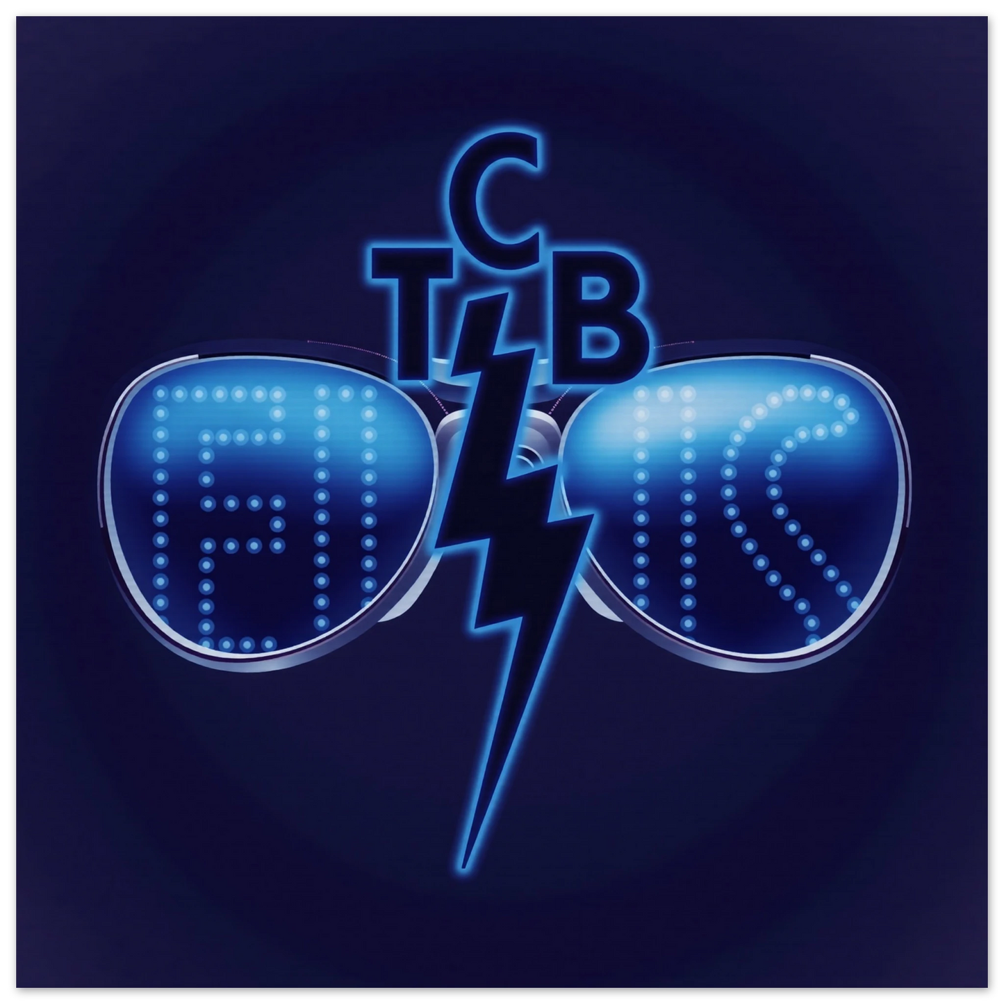 Elvis Presley TCB Sunglasses Art Print 70x70 cm 28x28″ Museum-Quality Matte Paper Poster