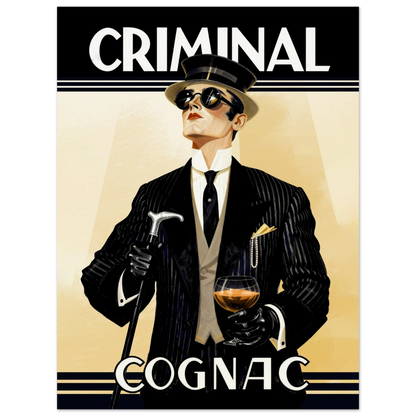Criminal Cognac 1920s Art Deco Print