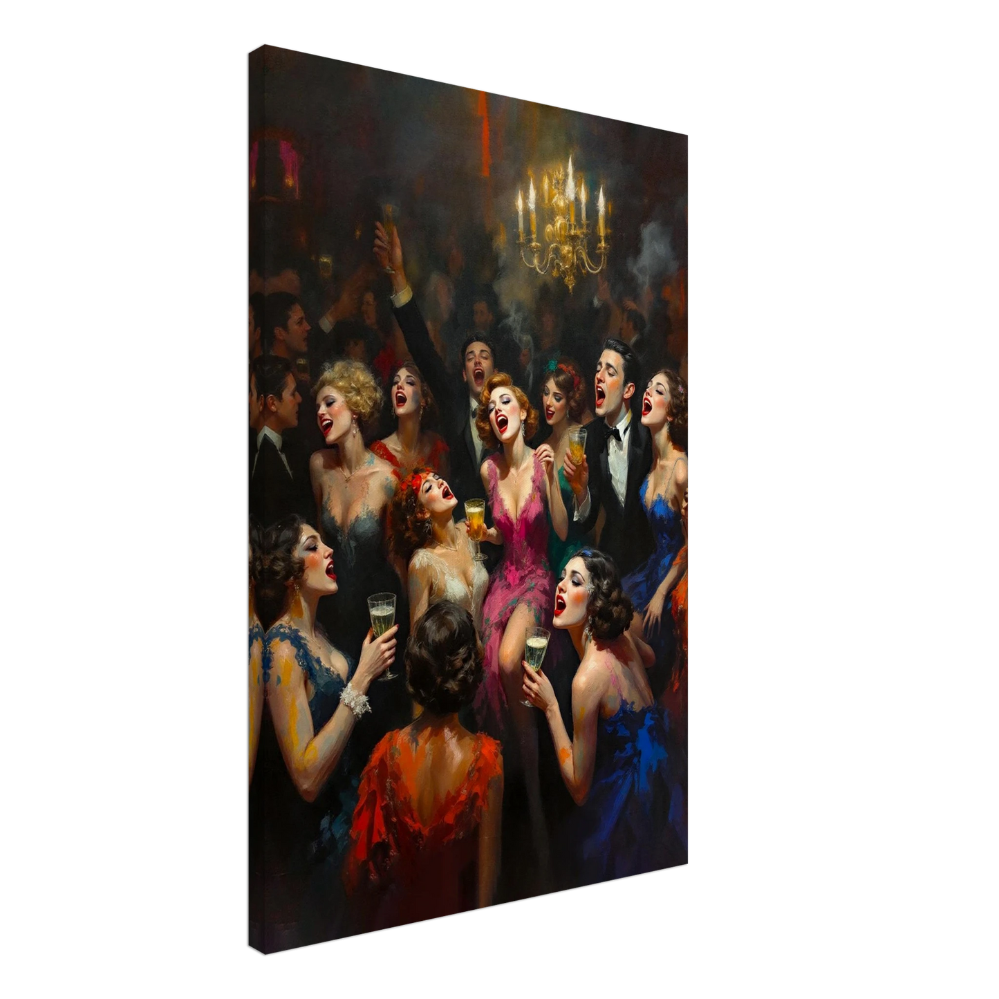 Gatsby Art Deco Speakeasy Art Print No Frame 60x90 cm 24x36″ Gallery Wrapped Canvas