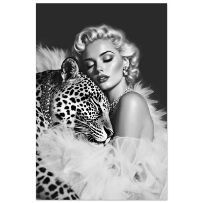Marilyn Monroe Glam Leopard Art Print No Frame 40x60 cm 16x24″ Premium Matte Paper Poster