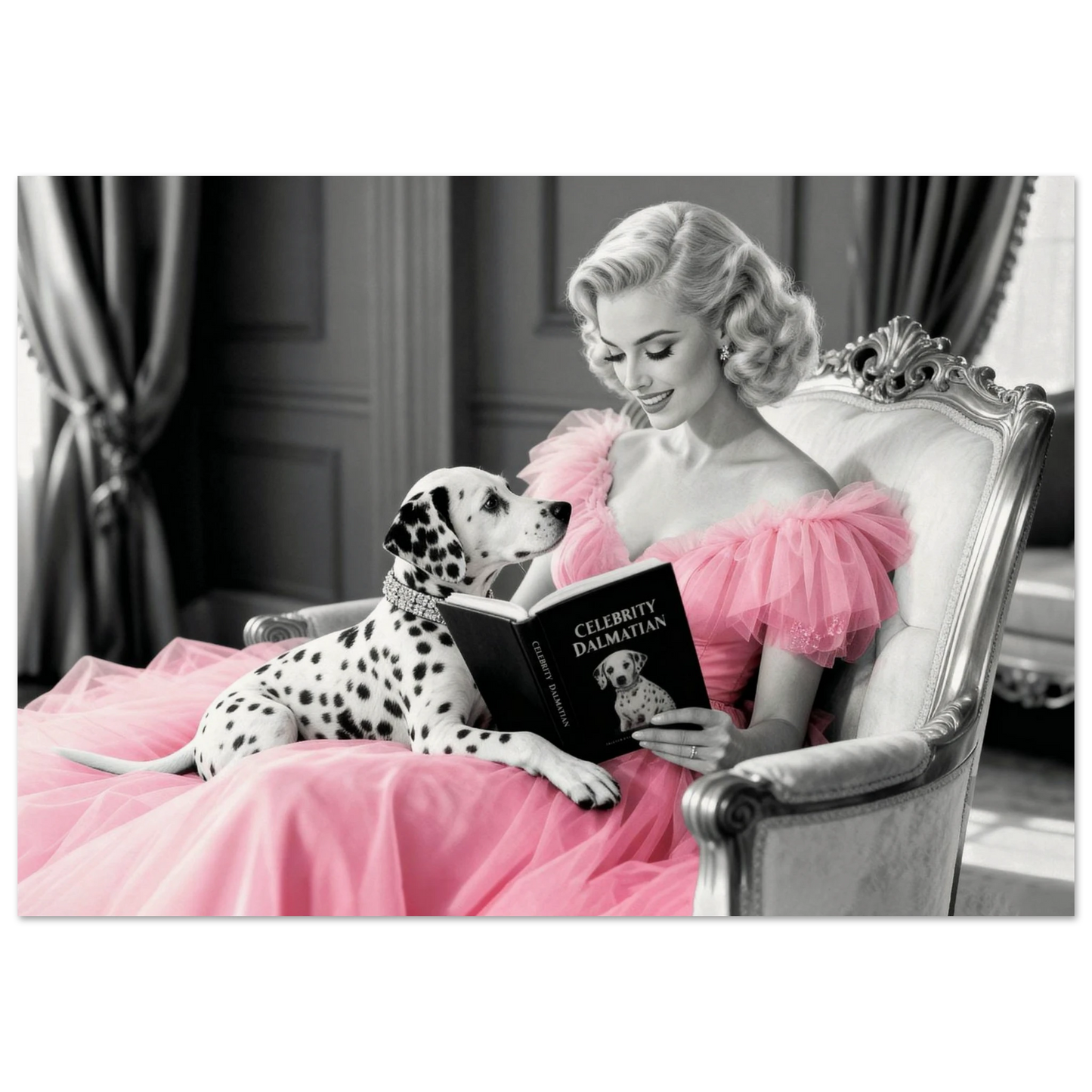 Hollywood Starlet Dalmatian Puppy Art Print 70x100 cm 28x40″ Museum-Quality Matte Poster