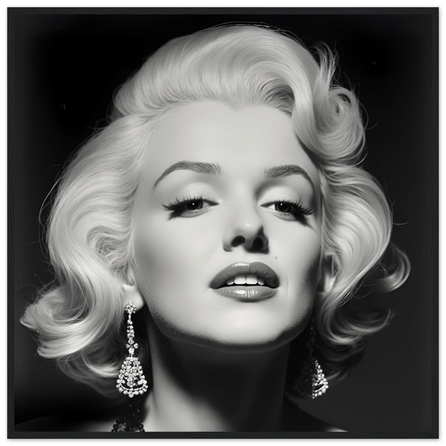 Marilynn Monroe Art Print Black Wood Frame 70x70 cm 28x28″ Museum-Quality Matte Paper Wooden Framed Poster
