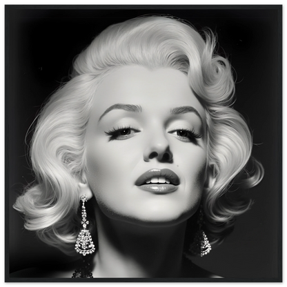 Marilynn Monroe Art Print Black Wood Frame 70x70 cm 28x28″ Museum-Quality Matte Paper Wooden Framed Poster