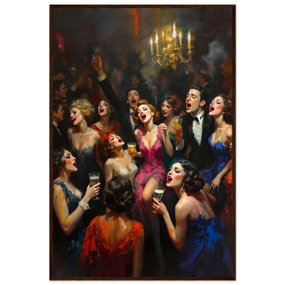 Gatsby 1920s Art Deco Speakeasy Art Print 60x90 cm 24x36″ Classic Matte Paper Wooden Framed Poster Dark Brown Wood Frame
