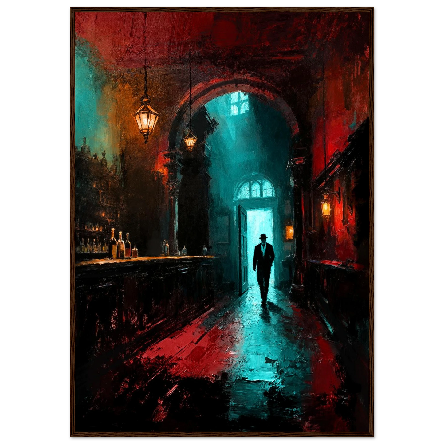 Speakeasy 1920s Bar Art Poster Print 60x90 cm 24x36″ Sleek Acrylic Print No Frame