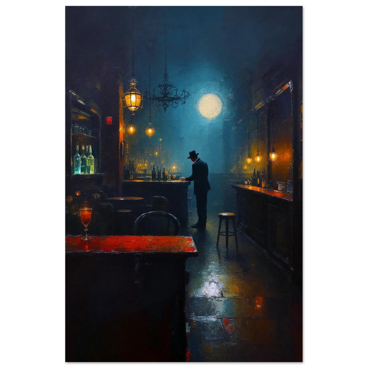 Speakeasy Bootleg Prohibition Bar Art Print 30x45 cm 12x18″ Sleek Acrylic Print No Frame