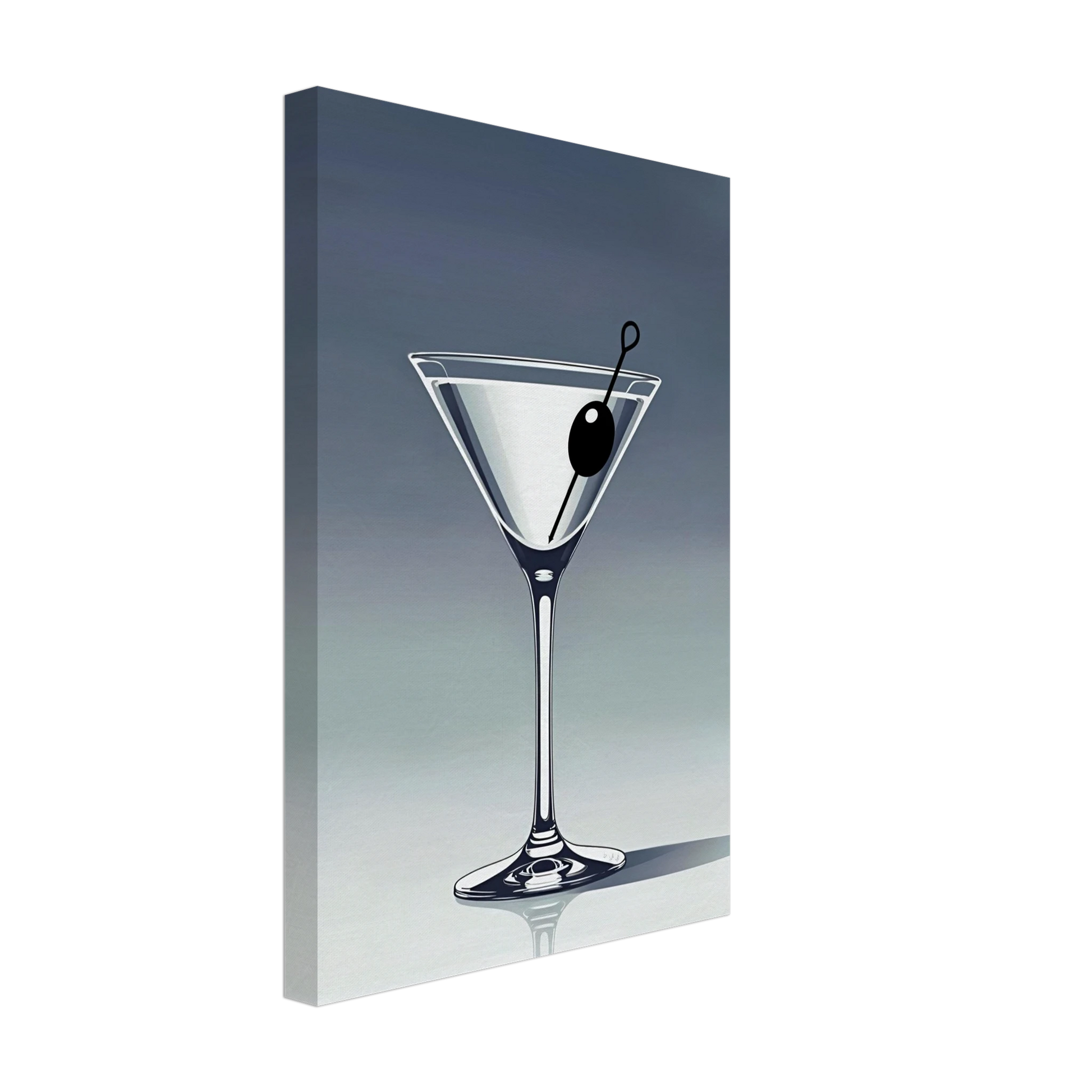 Retro Martini Lounge Cocktail Bar Art Print 30x45 cm 12x18″ Gallery Wrapped Canvas No Frame