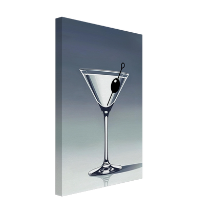 Retro Martini Lounge Cocktail Bar Art Print 30x45 cm 12x18″ Gallery Wrapped Canvas No Frame