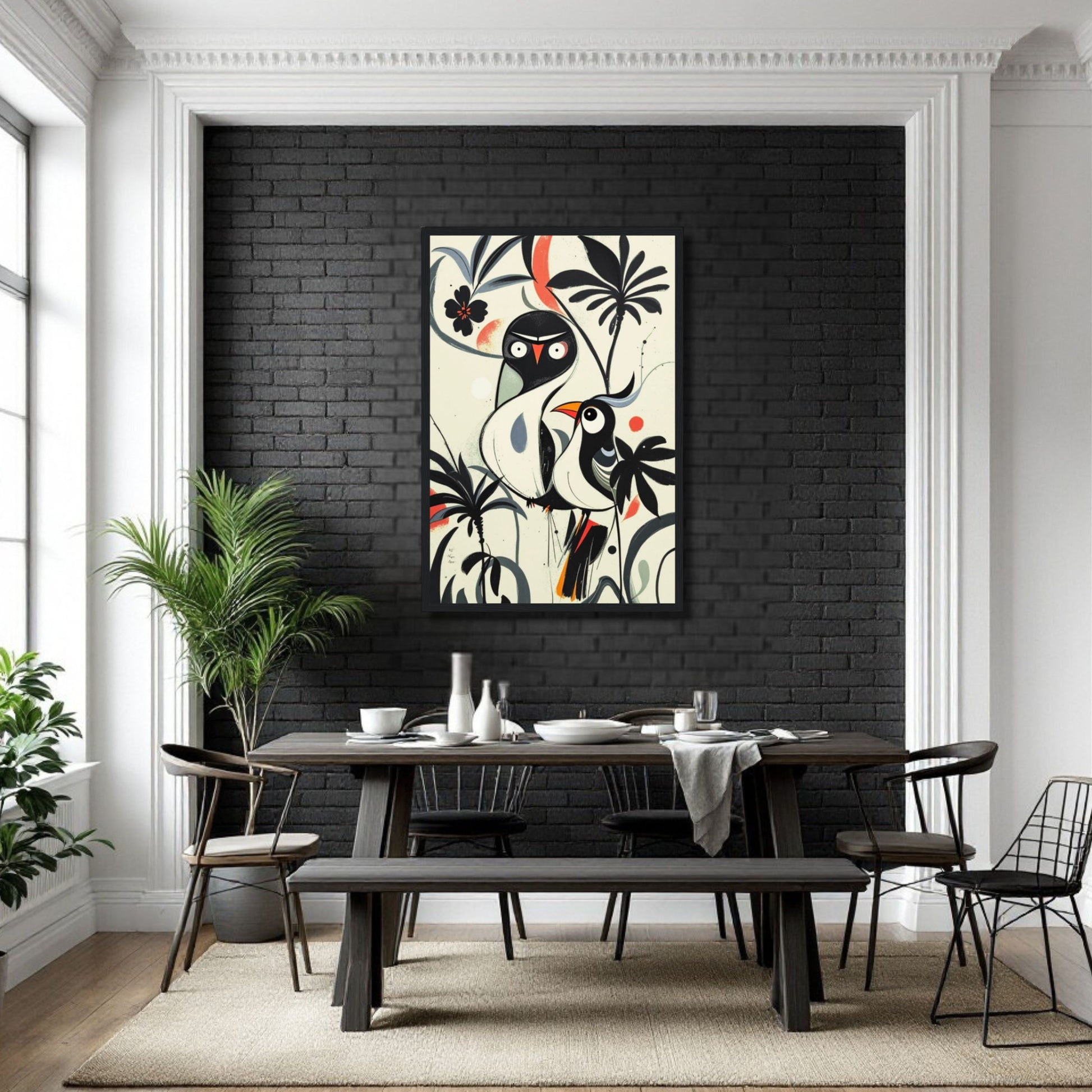 Abstract Bird Modern Tropical Art Print