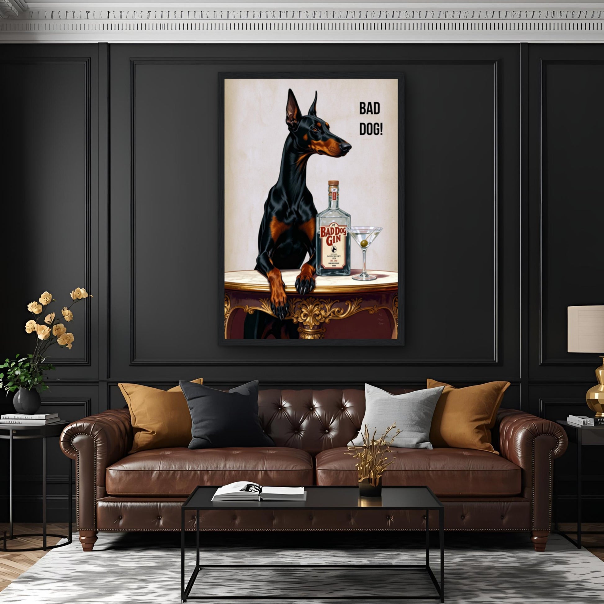 Bad Dog Gin Cocktail Bar Art Print