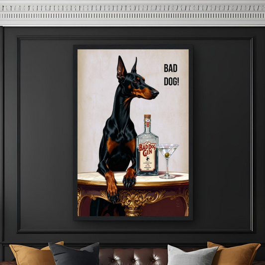 Bad Dog Gin Cocktail Bar Art Print