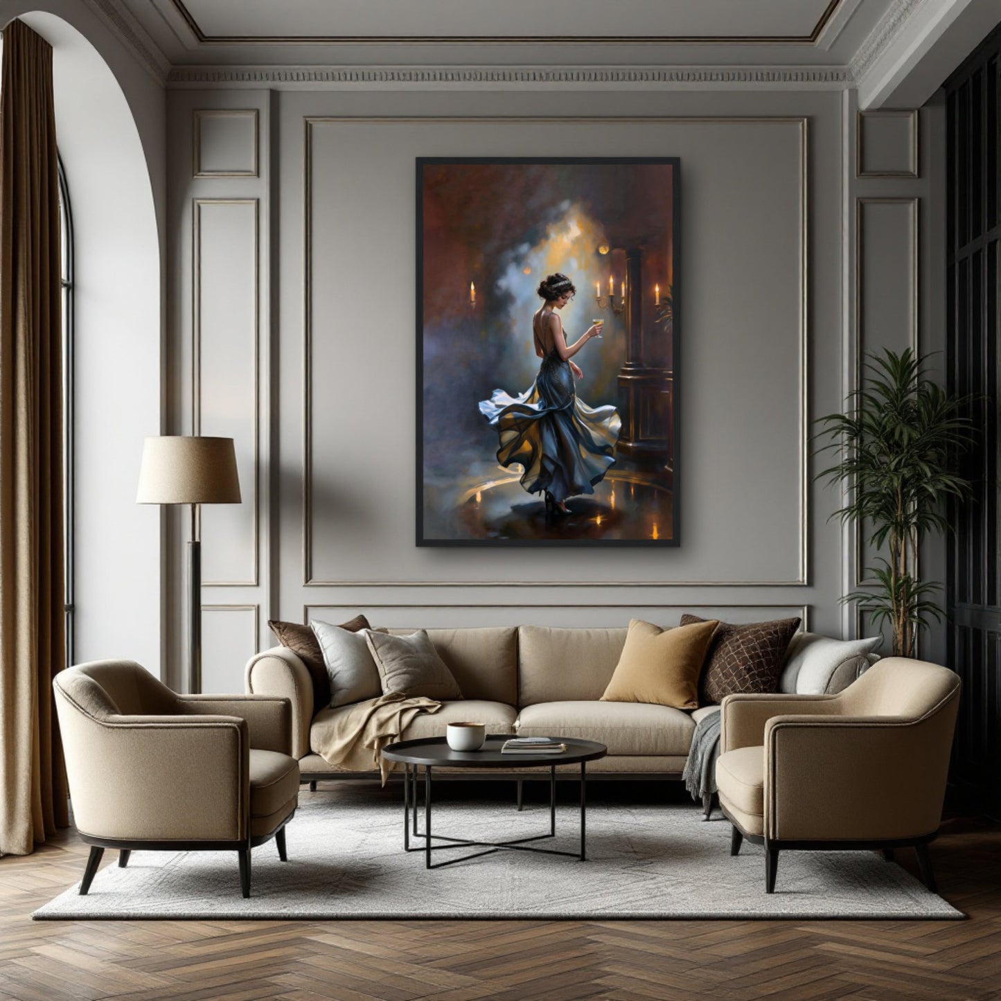 1920s Speakeasy Dancing Flapper Art Deco Print