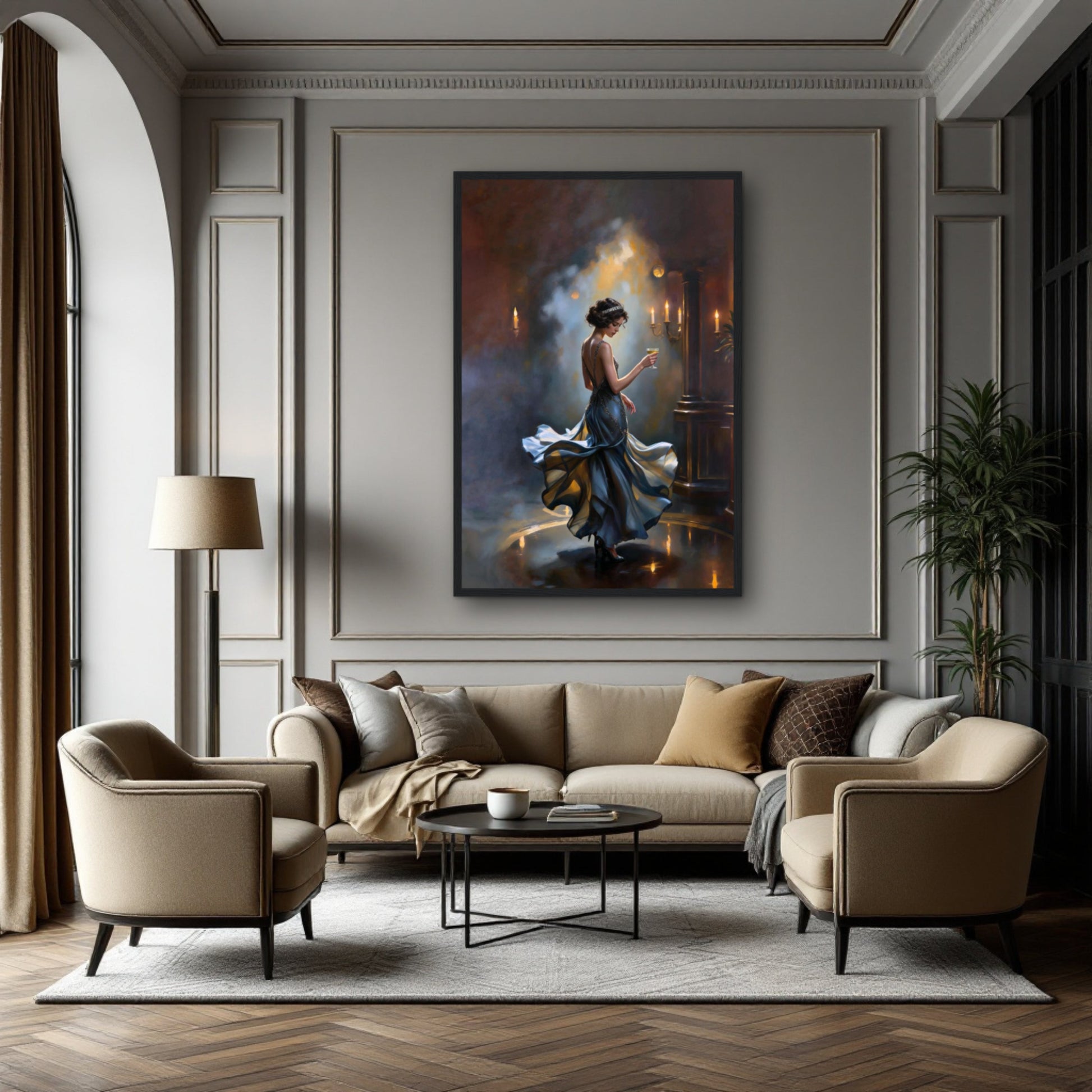 1920s Speakeasy Dancing Flapper Art Deco Print