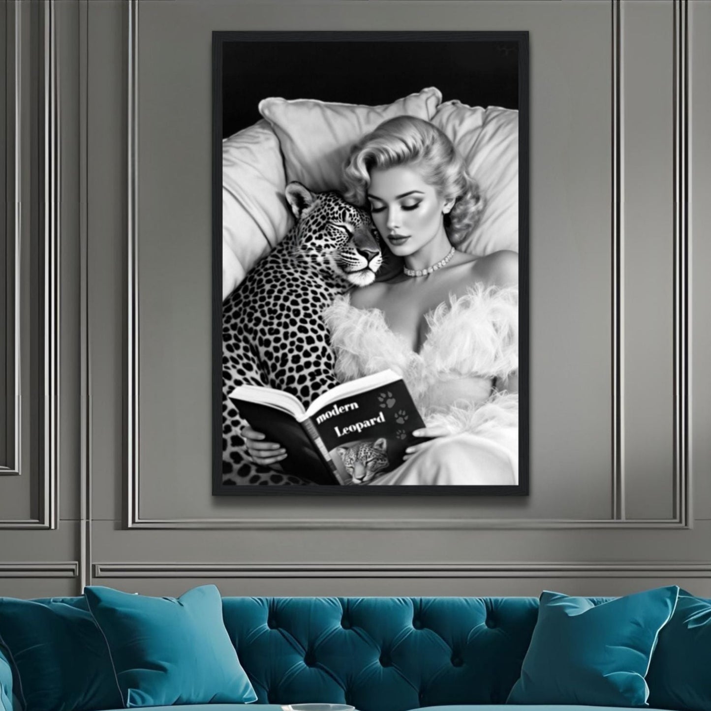 Hollywood Starlet Leopard Cat Art Print