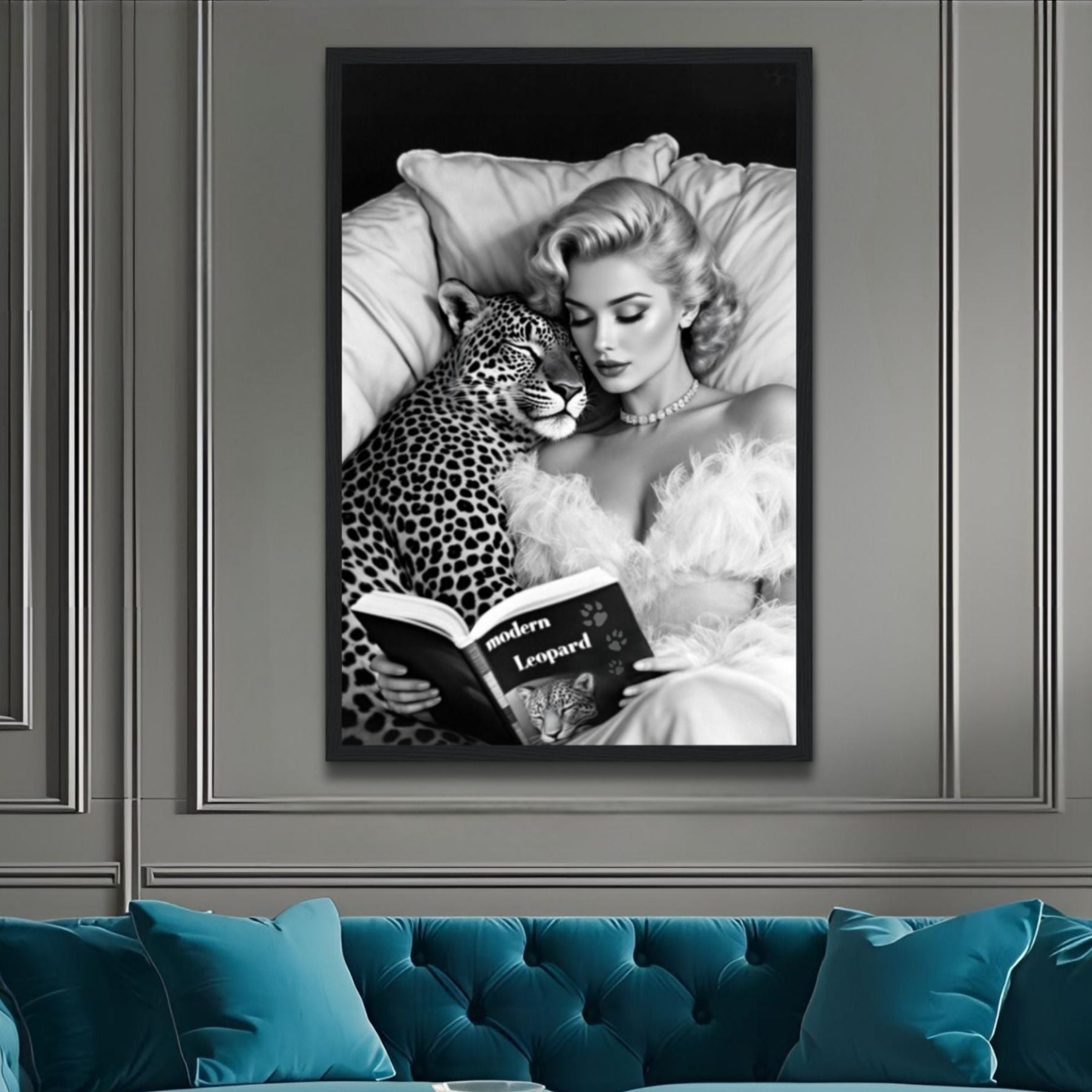 Hollywood Starlet Leopard Cat Art Print