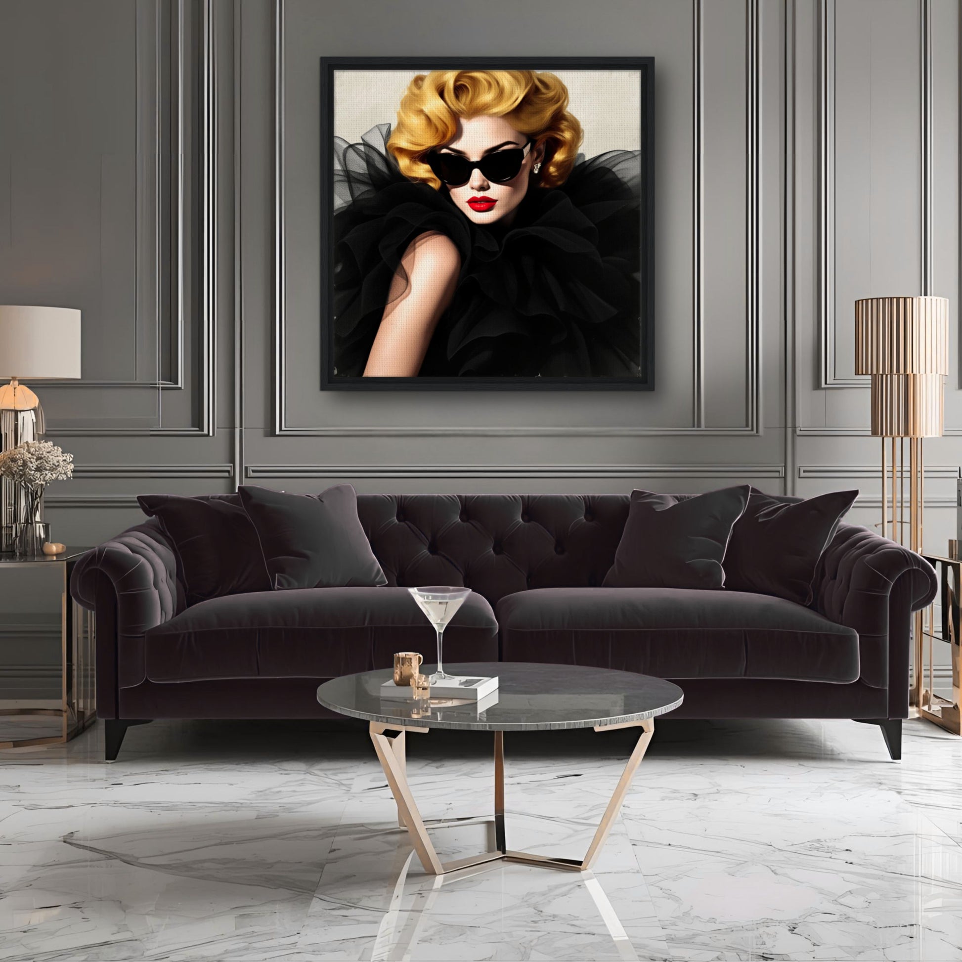 Paris Avant-Garde Retro Fashion Model Art Print