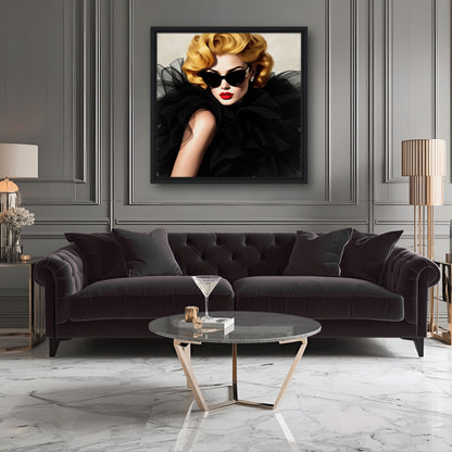 Paris Avant-Garde Retro Fashion Model Art Print