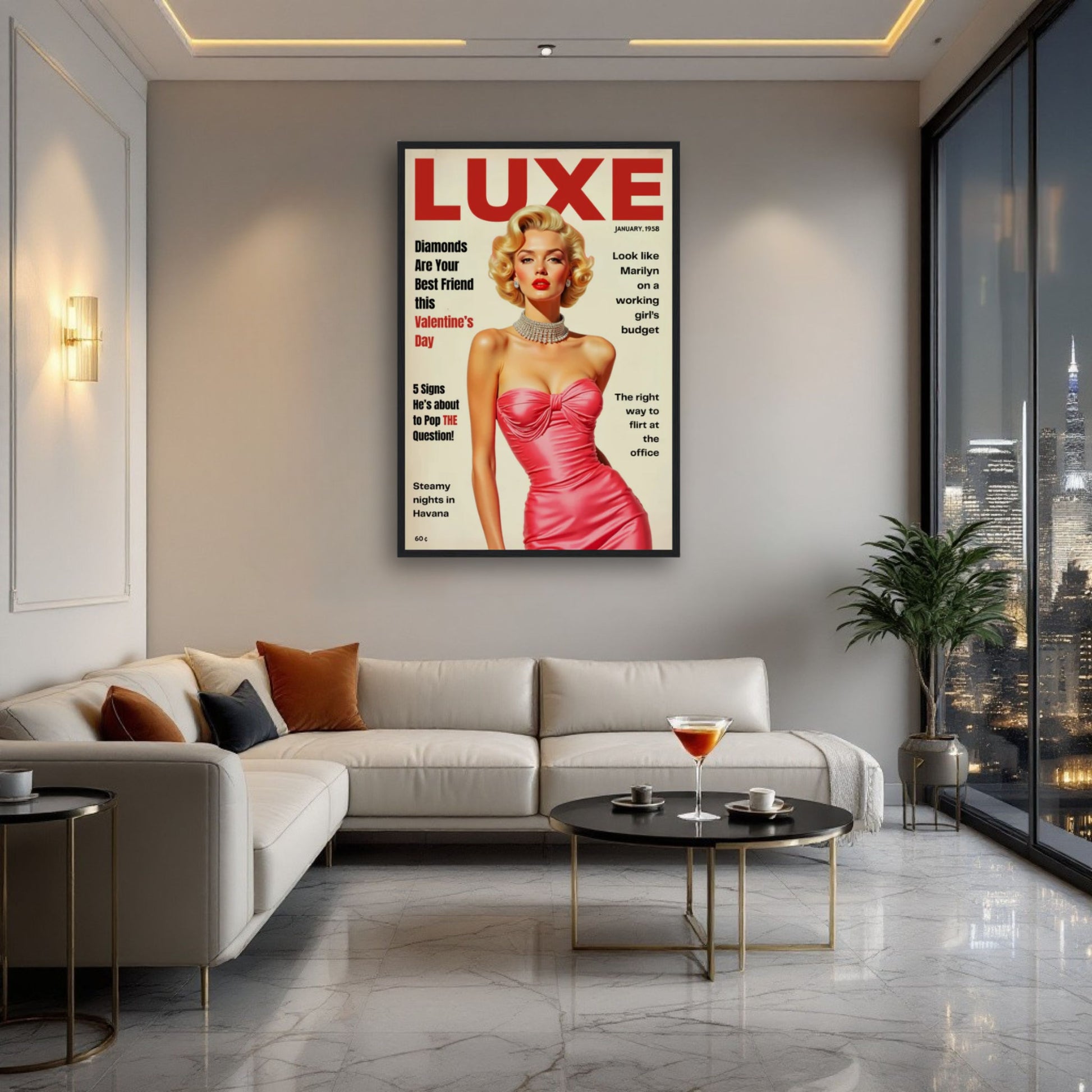 Marilyn Monroe Hollywood Glam Art Print