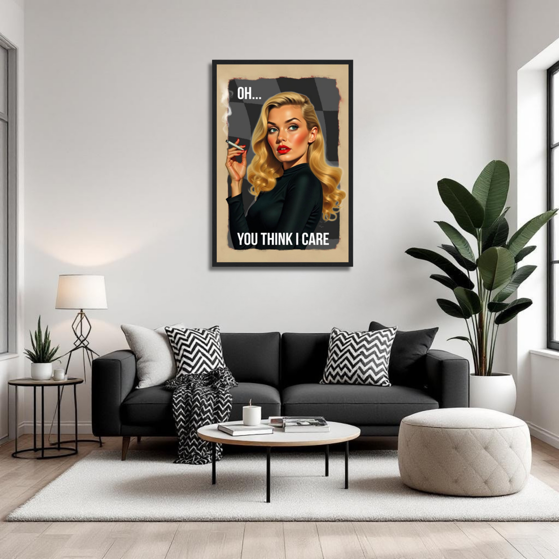 Retro Blonde Bombshell 1960s Funny Quote Art Print