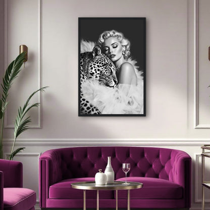 Marilyn Monroe Glam Leopard Art Print