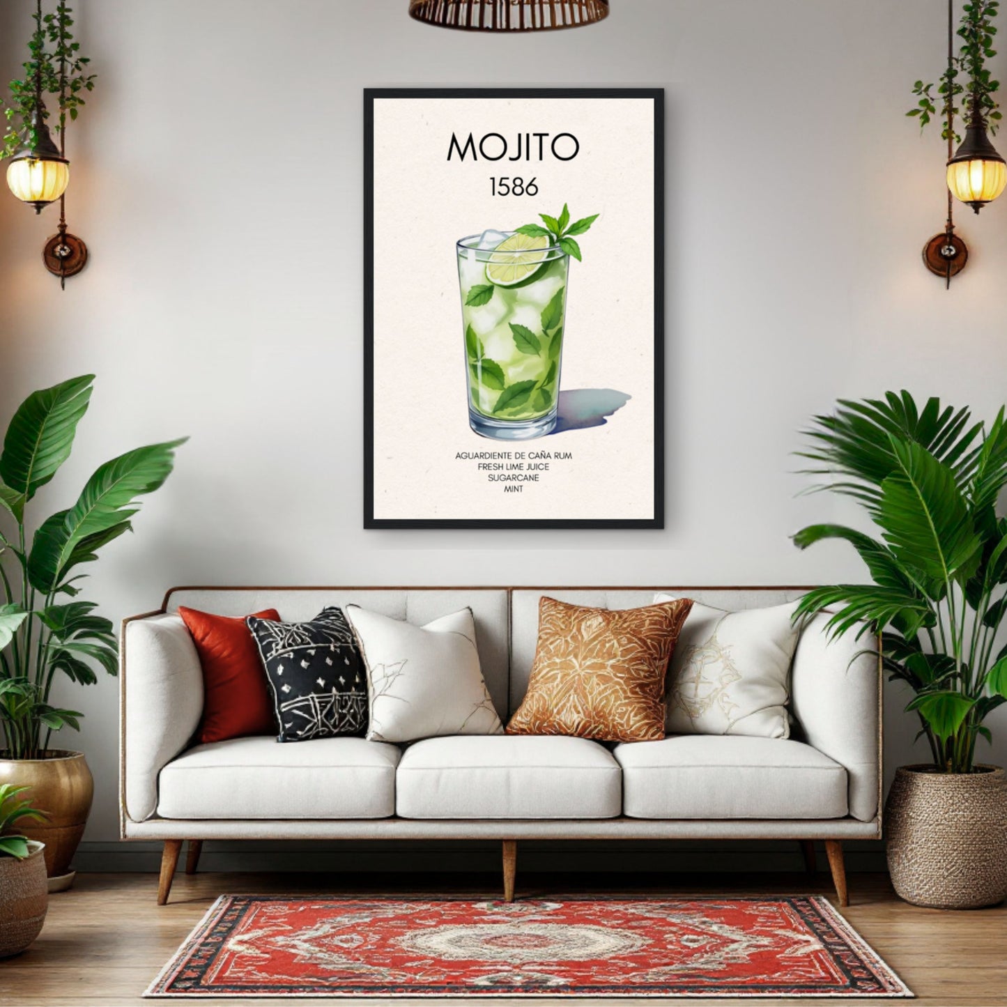 Mojito Cocktail Bar Poster Print