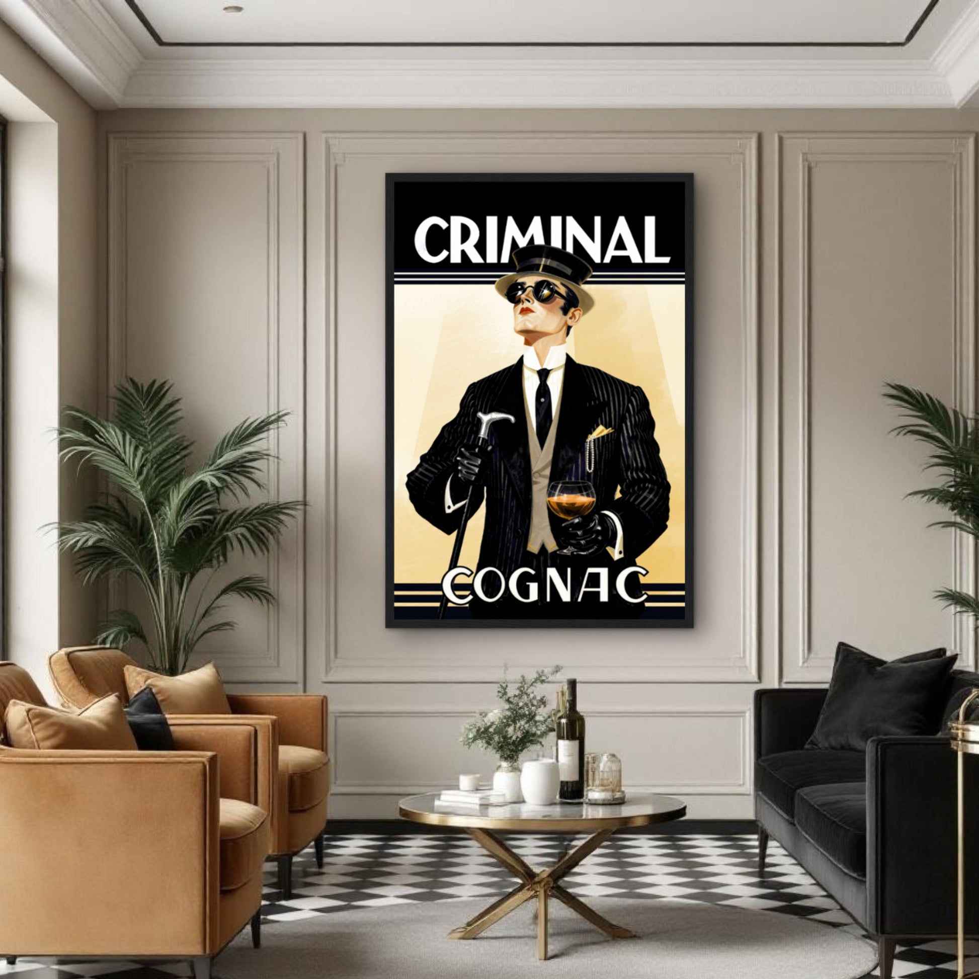 Criminal Cognac 1920s Art Deco Print