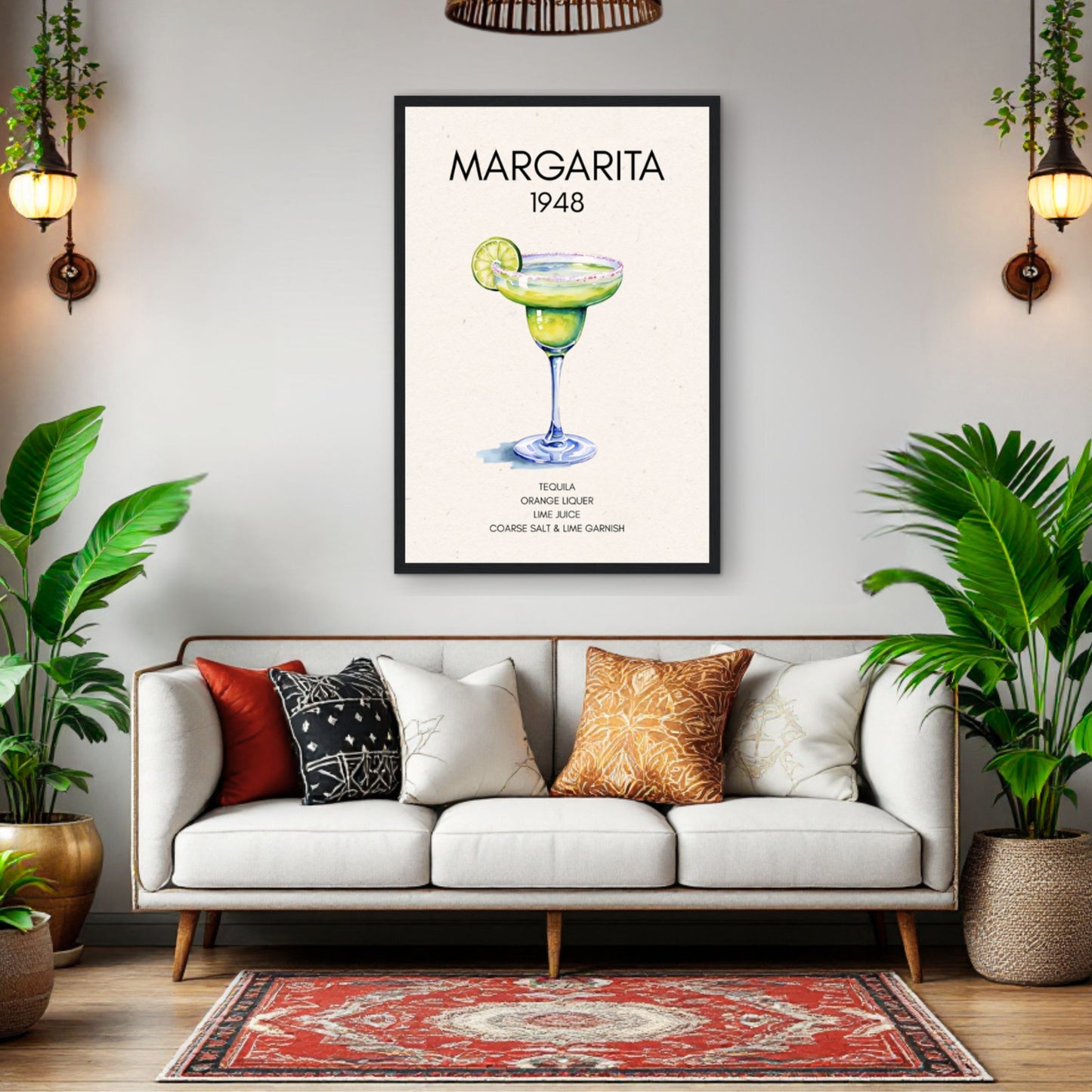 Margarita Cocktail Bar Poster Print