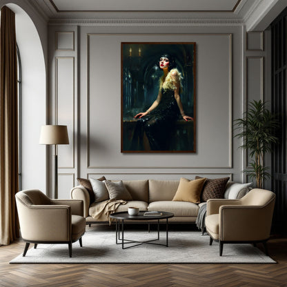 Speakeasy 1920s Elegant Flapper Art Print