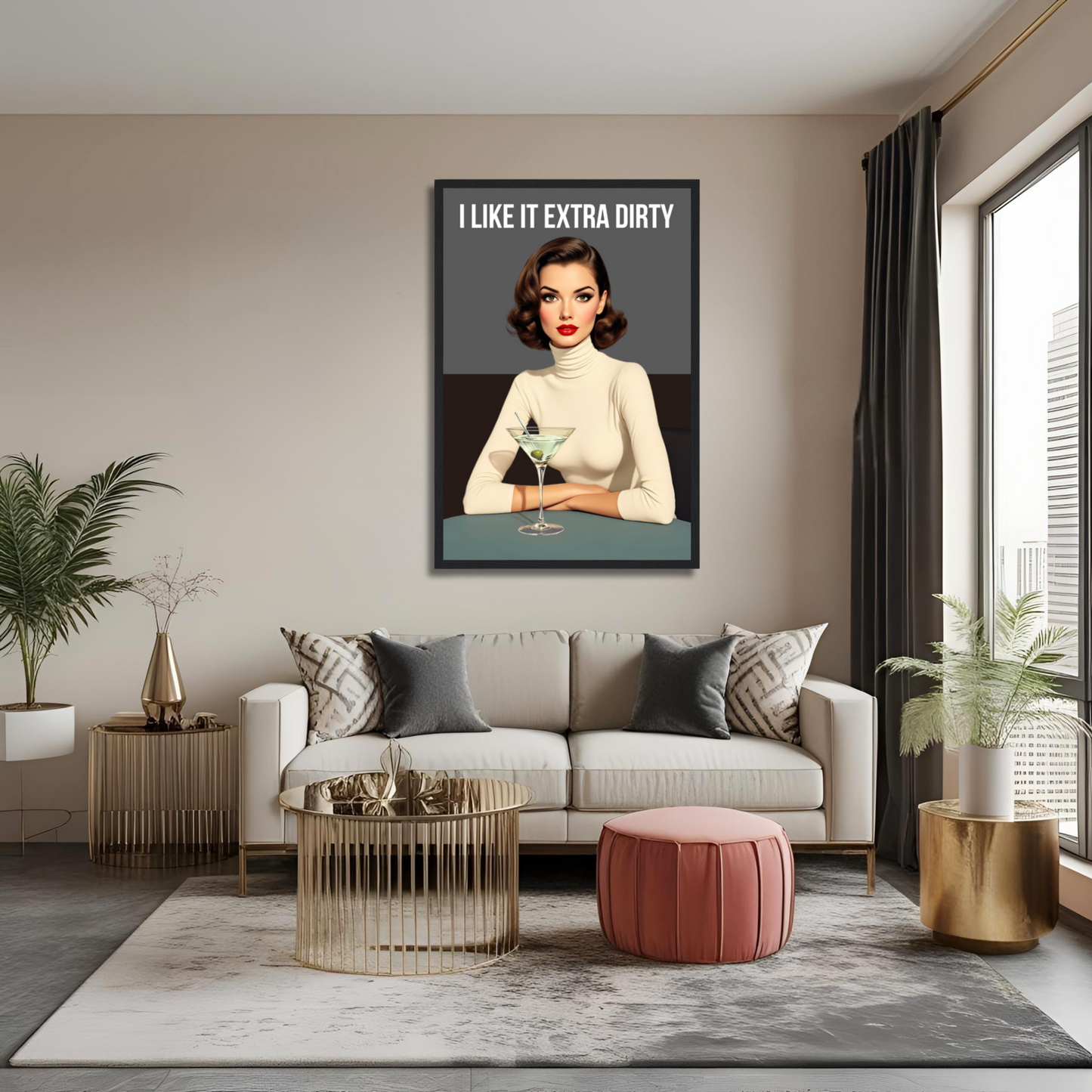 Extra Dirty Martini Cocktail Bar Art Print