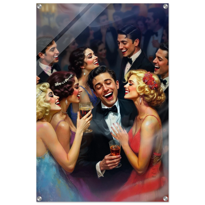 1920s Great Gatsby Speakeasy Party Art Print No Frame 60x90 cm 24x36″ Sleek Acrylic Print