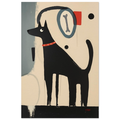 Funny Modern Dog Lover's Art Print 40x60 cm 16x24″ Museum-Quality Matte Paper Poster No Frame