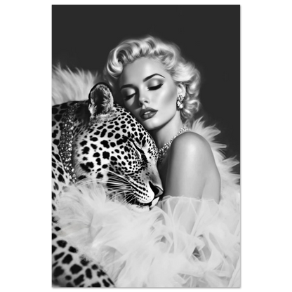 Marilyn Monroe Glam Leopard Art Print No Frame 60x90 cm 24x36″ Classic Matte Paper Poster