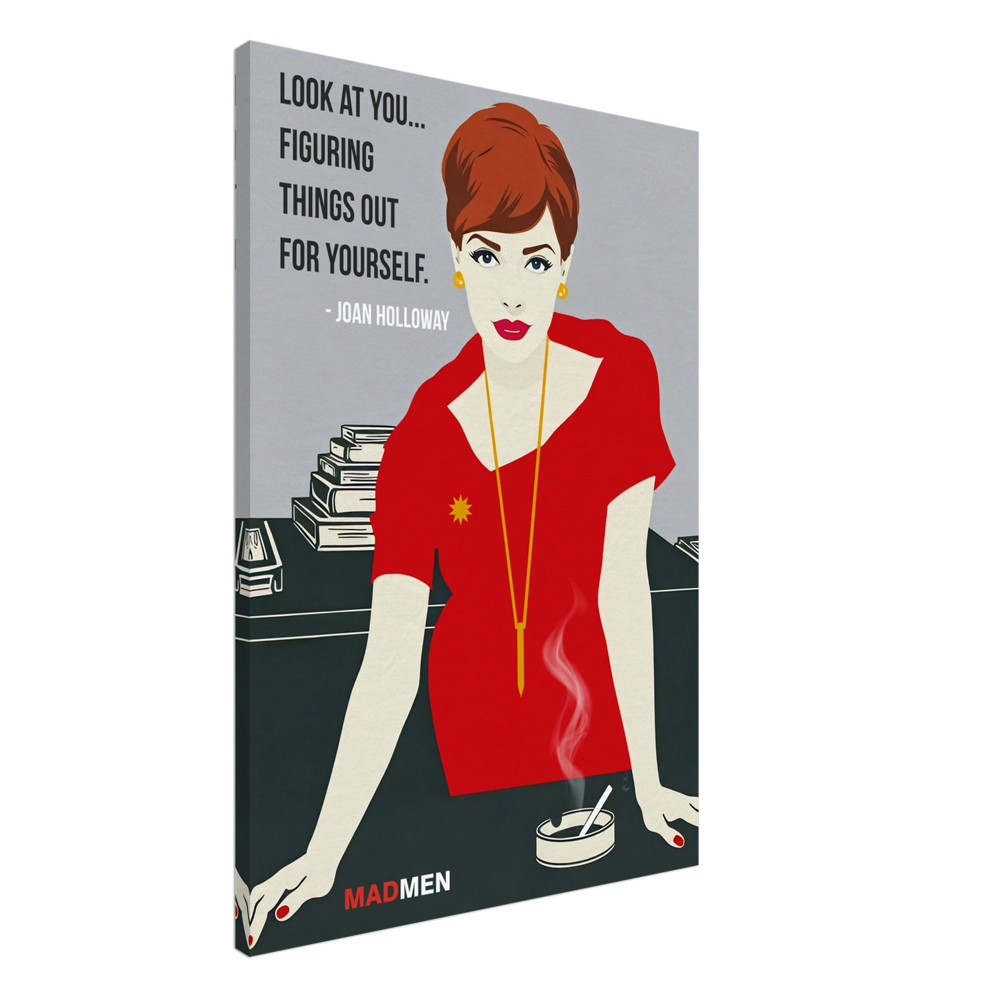 Joan Holloway Mad Men Quote Retro Art Print No Frame 70x100 cm 28x40″ Gallery Wrapped Canvas