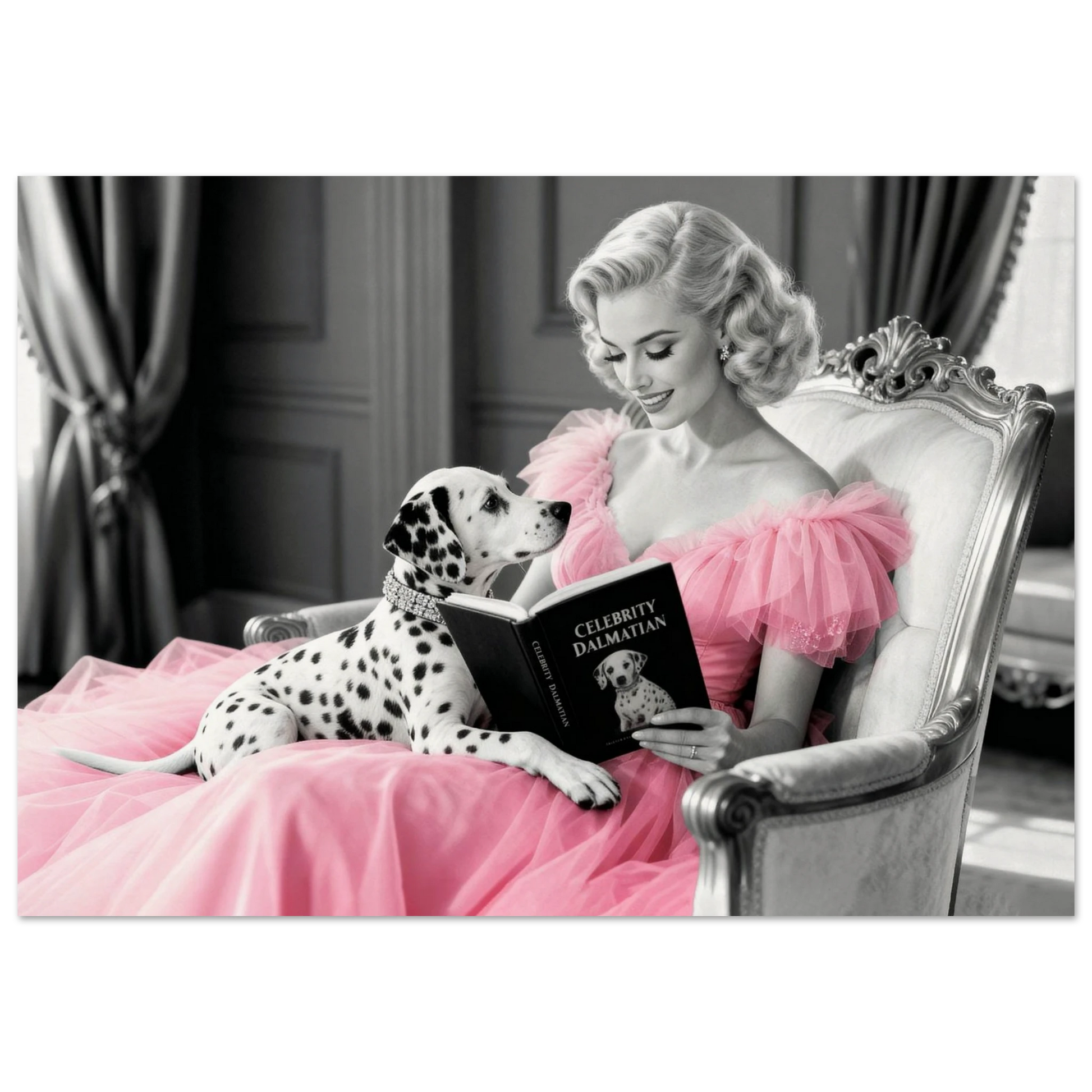 Hollywood Starlet Dalmatian Puppy Art Print 40x60 cm 16x24″ Sleek Acrylic Print